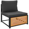 vidaXL Canap&eacute; de jardin sans accoudoirs coussins bois massif d'acacia