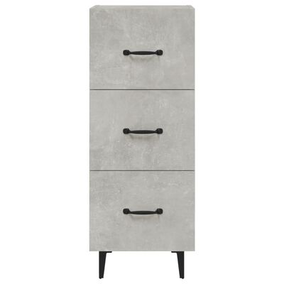 vidaXL Buffet Gris béton 34,5x34x90 cm Bois d'ingénierie