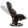 vidaXL Fauteuil de massage TV inclinable gris similicuir