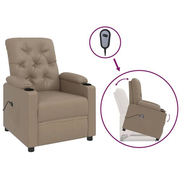 vidaXL Fauteuil Cappuccino Similicuir