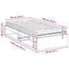 vidaXL Lit de jour avec matelas cire marron 90x190 cm bois pin massif