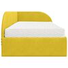 vidaXL Cadre de lit d'angle avec matelas 2 pcs Jaune Velours