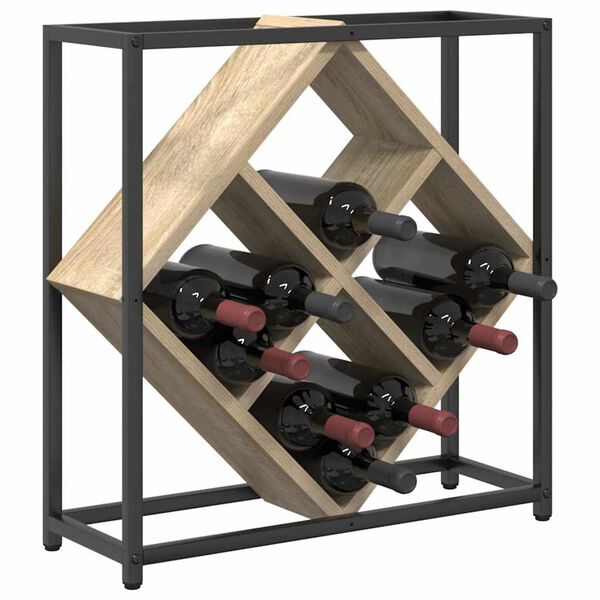 vidaXL Étagère à vin Chêne Sonoma 51 x 18 x 52,5 cm Bois d'ingénierie
