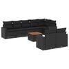 vidaXL Salon de jardin 9 pcs avec coussins noir r&eacute;sine tress&eacute;e