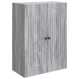 vidaXL Armoire Murale Sonoma gris 66 x 34,5 x 90 cm Bois d'ing&eacute;nierie