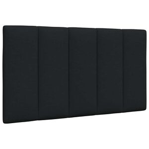vidaXL Coussin de t&ecirc;te de lit Hanko noir 80 cm tissu