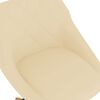 vidaXL Chaises pivotantes &agrave; manger lot de 4 cr&egrave;me velours