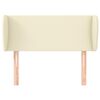 vidaXL T&ecirc;te de lit avec oreilles Cr&egrave;me 83x23x78/88 cm Similicuir