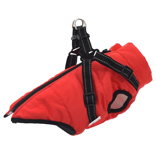 vidaXL Manteau pour chiens avec harnais imperm&eacute;able r&eacute;fl&eacute;chissant L32