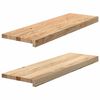 vidaXL Appuis de fen&ecirc;tre 2 pcs non trait&eacute; 80x30x2 cm bois ch&ecirc;ne massif