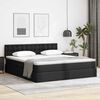 vidaXL Lit avec rangement et matelas Noir 160 x 200 cm Simili cuir