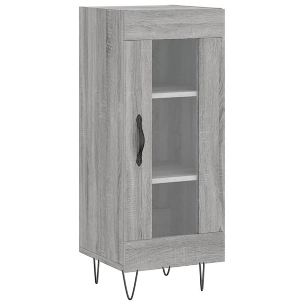vidaXL Buffet Sonoma gris 34,5x34x90 cm Bois d'ing&eacute;nierie