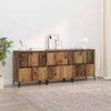 vidaXL Buffets 3 pcs Bois Ancien 60 x 35 x 70 cm Bois d'ing&eacute;nierie