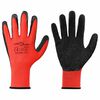 vidaXL Gants de Travail 12 pcs Rouge et Noir 10 / xl Rev&ecirc;tement en latex