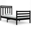 vidaXL Cadre de lit sans matelas noir 90x190 cm bois massif