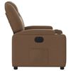 vidaXL Fauteuil inclinable &eacute;lectrique Marron Tissu