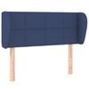 vidaXL T&ecirc;te de lit avec oreilles Bleu 103x23x78/88 cm Tissu
