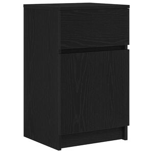 vidaXL Table de chevet noir 39x35x65 cm bois d&rsquo;ing&eacute;nierie