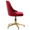 vidaXL Chaise pivotante de salle &agrave; manger Rouge bordeaux Velours