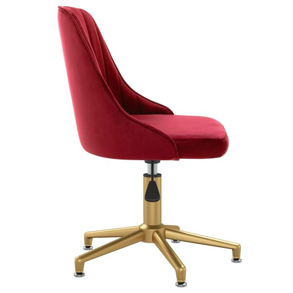 vidaXL Chaise pivotante de salle &agrave; manger Rouge bordeaux Velours