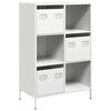 vidaXL Buffet haut blanc 68x39x103,5 cm acier
