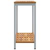vidaXL Table de jardin avec stockage Naturel et gris 80 x 35 x 75 cm
