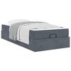 vidaXL Cadre de lit avec matelas avec matelas 2 pcs Gris Fonc&eacute; Velours