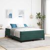 vidaXL Cadre de lit avec matelas Vert fonc&eacute; 140 x 200 cm tissu