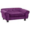 vidaXL Canap&eacute; pour chien Bordeaux 72x45x30 cm Peluche