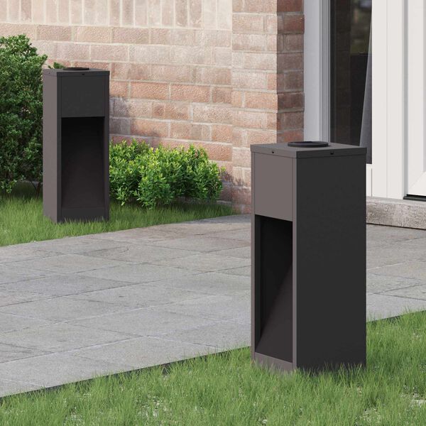 vidaXL Lumière de Chemin LED Solaire 2 pcs Noir Acier laminé à froid