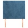vidaXL T&ecirc;te de lit Bleu fonc&eacute; 90x5x118/128 cm Velours