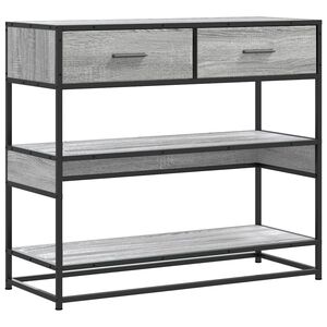 vidaXL Table console sonoma gris 90x35x80 cm bois d'ing&eacute;nierie