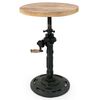 LABEL51 Table d'appoint tabouret 32x32x48-65 cm Bois/Noir