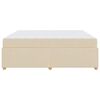 vidaXL Cadre de lit avec matelas Cr&egrave;me 180 x 200 cm tissu