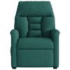 vidaXL Fauteuil de massage inclinable Vert fonc&eacute; Tissu