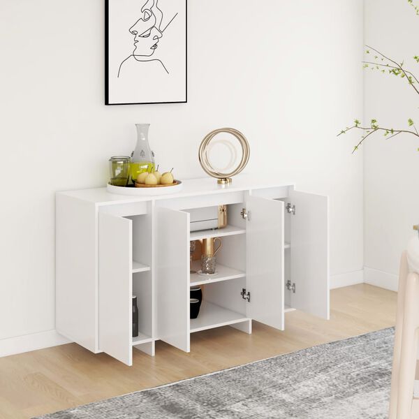 vidaXL Buffet blanc 120x41x75 cm bois d'ing&eacute;nierie