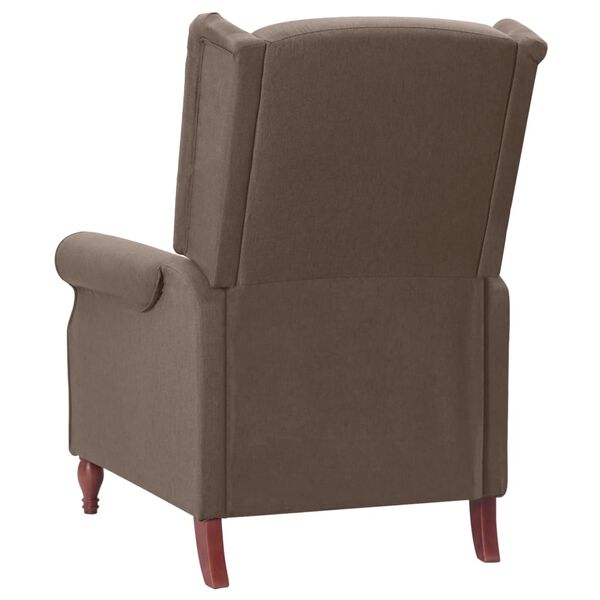 vidaXL Fauteuil de massage inclinable Taupe Tissu