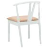vidaXL Chaise de salle &agrave; manger 2 pcs Blanc et marron