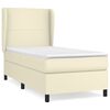 vidaXL Sommier &agrave; lattes de lit avec matelas Cr&egrave;me 100x200cm Similicuir