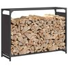 vidaXL Portant de bois chauffage noir 90x28x65 cm