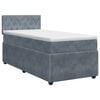 vidaXL Lit boxspring avec matelas Gris fonc&eacute; 80 x 200 cm Velours
