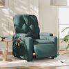 vidaXL Fauteuil de massage inclinable &eacute;lectrique Vert fonc&eacute; Tissu