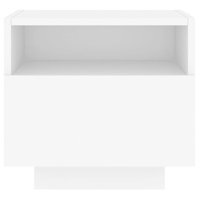 vidaXL Table de chevet avec lumières LED blanc 40x39x37 cm