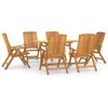 vidaXL Ensemble &agrave; manger de jardin 7 pcs Bois de teck solide