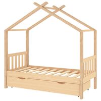 vidaXL Cadre de lit enfant avec tiroir bois de pin massif 80x160 cm