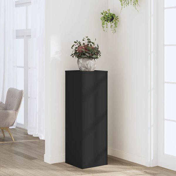 vidaXL Support pour plantes noir 33x33x100 cm bois d'ing&eacute;nierie