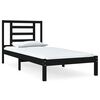 vidaXL Cadre de lit sans matelas noir 100x200 cm bois massif de pin