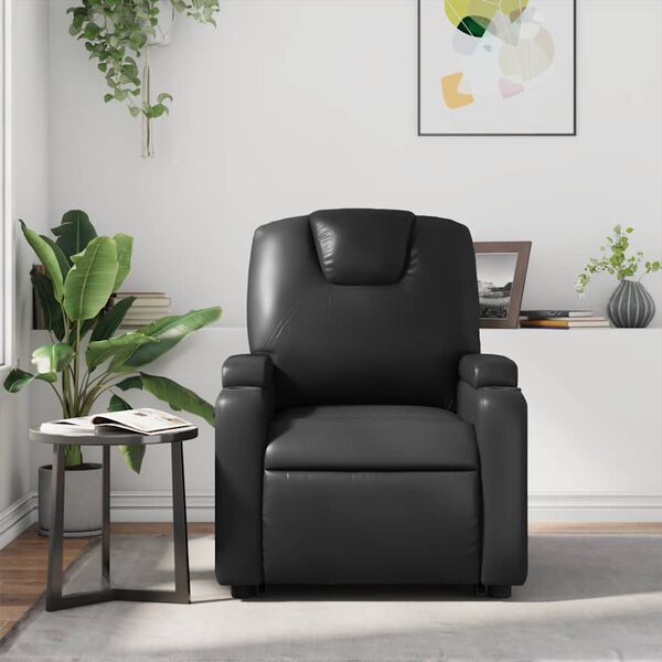 vidaXL Fauteuil inclinable en similicuir noir