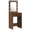 vidaXL Table de Toilette Marron 50 x 41 x 135 cm Bois d'ing&eacute;nierie