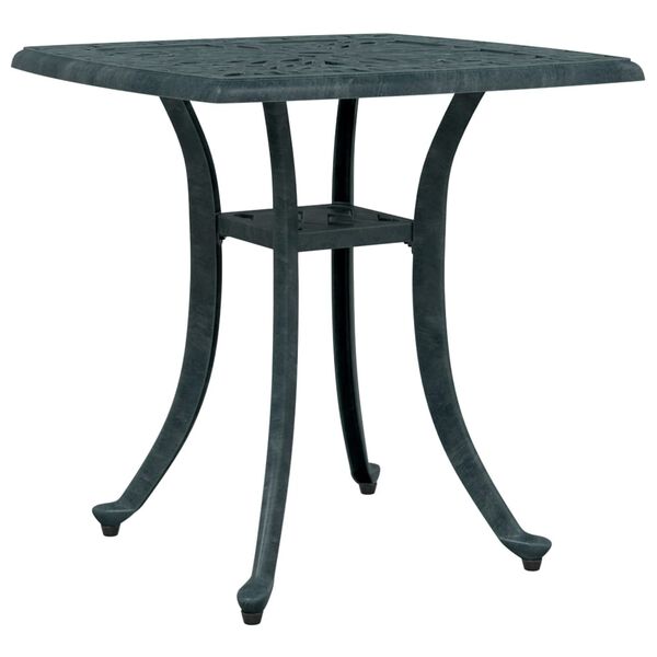 vidaXL Table de jardin vert 53x53x53 cm aluminium coul&eacute;